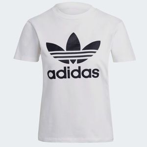 Adidas Originals Unisex Trefoil T Shirt - White / Black